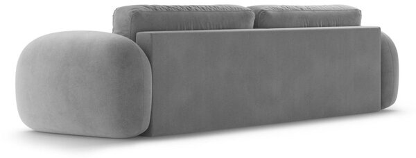 Ciemnoszara aksamitna rozkładana/ze schowkiem sofa 262 cm Tonale – Cosmopolitan Design