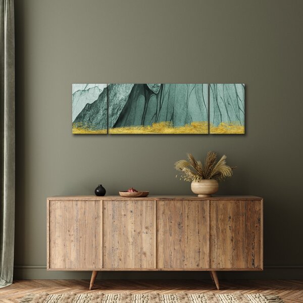 Obraz - Emerald Mountains N⁰3 (170x50 cm)