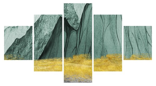 Obraz - Emerald Mountains N⁰3 (125x70 cm)