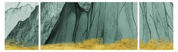Obraz - Emerald Mountains N⁰3 (170x50 cm)