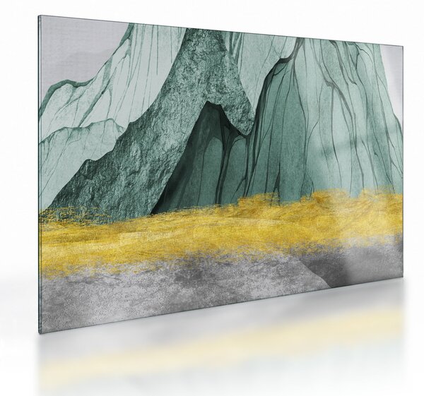 Obraz na szkle - Emerald Mountains N⁰3 (70x50 cm)