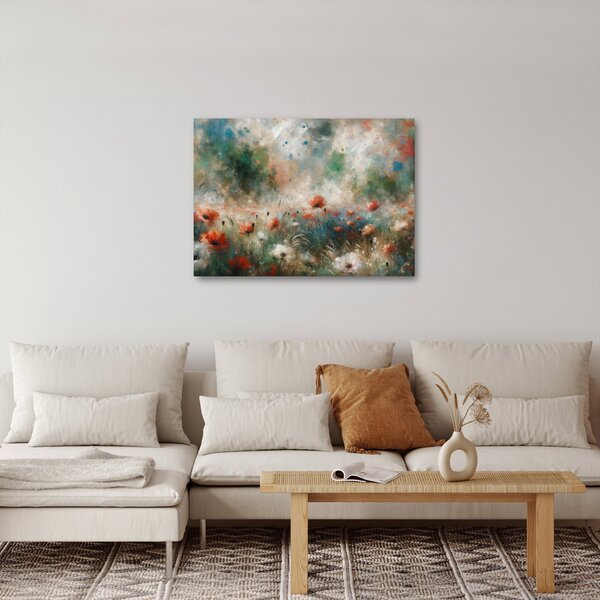 Obraz – Abstrakcja pola z makami (70x50 cm)