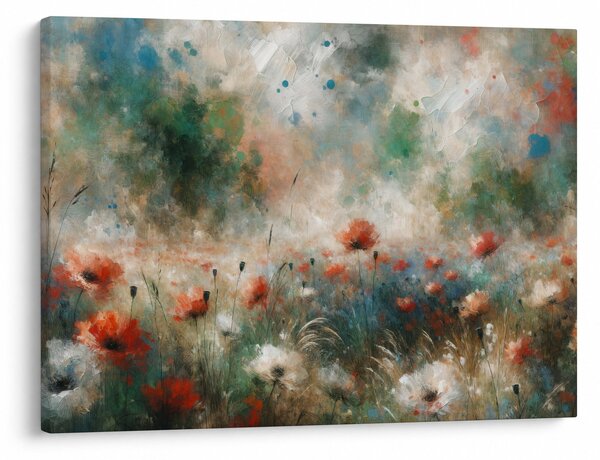 Obraz – Abstrakcja pola z makami (70x50 cm)