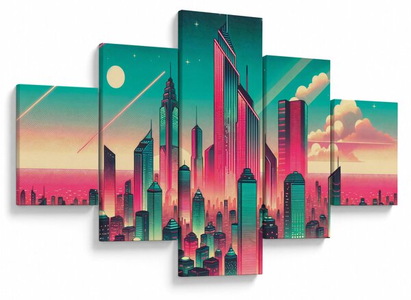 Obraz – Metropolia w stylu pop-art (125x70 cm)