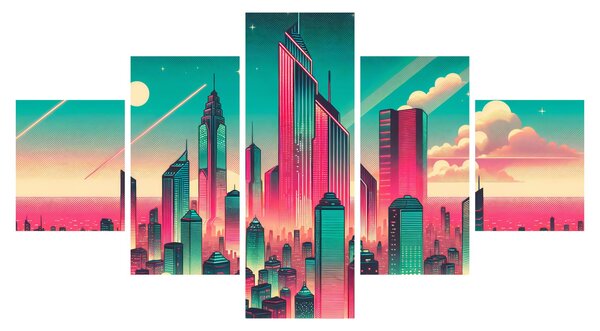 Obraz – Metropolia w stylu pop-art (125x70 cm)