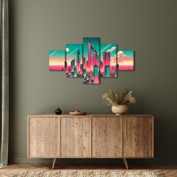 Obraz – Metropolia w stylu pop-art (125x70 cm)