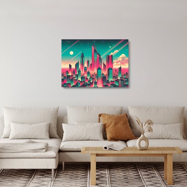 Obraz na szkle – Metropolia w stylu pop-art (70x50 cm)