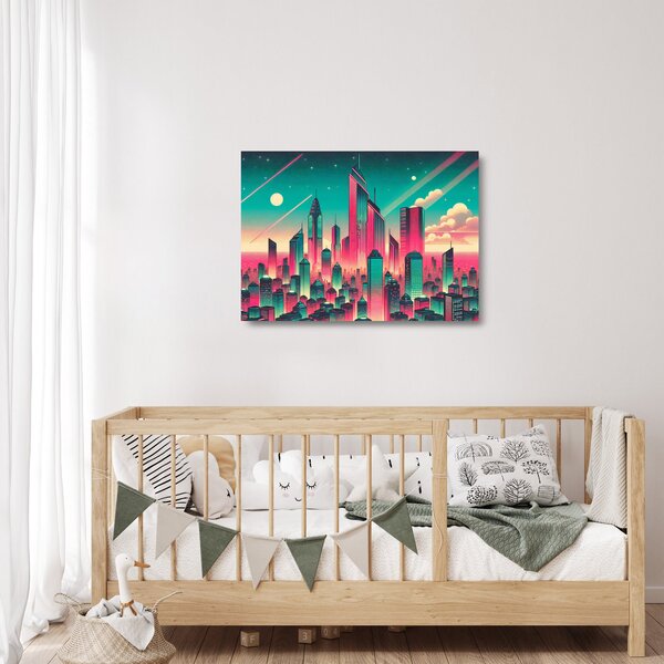 Obraz na szkle – Metropolia w stylu pop-art (70x50 cm)