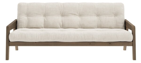 Beżowa sztruksowa rozkładana sofa 204 cm Grab – Karup Design