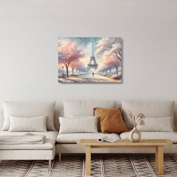 Obraz na szkle – Wiosna w Paryżu (70x50 cm)