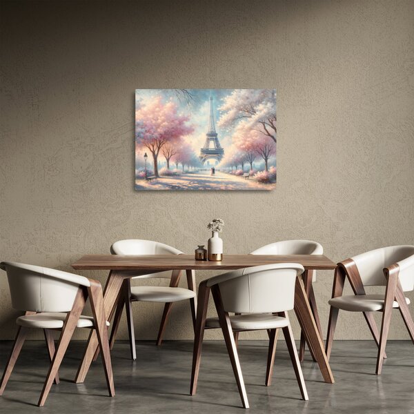 Obraz na szkle – Wiosna w Paryżu (70x50 cm)
