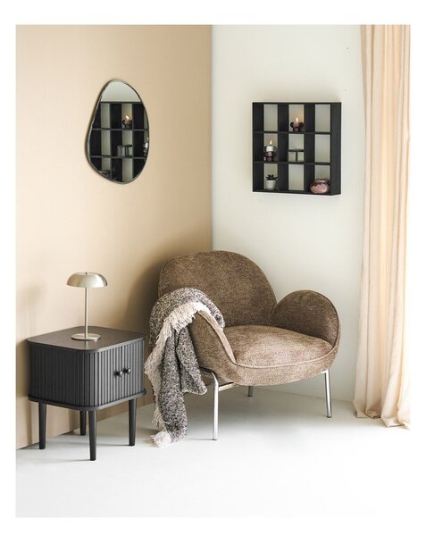 Czarna wielopoziomowa półka z litego drewna sosnowego 46 cm Moss – House Nordic