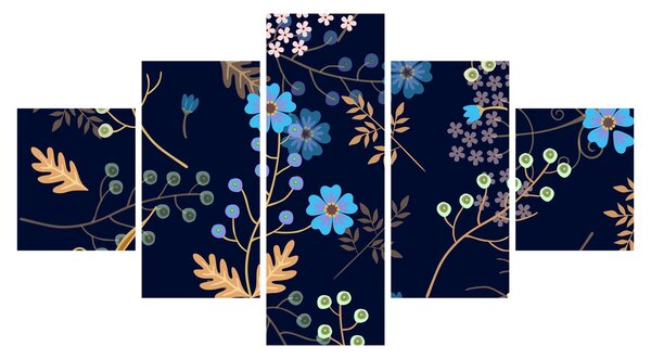 Obraz - Jesienne kwiaty (125x70 cm)