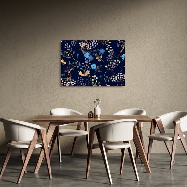 Obraz na szkle - Jesienne kwiaty (70x50 cm)