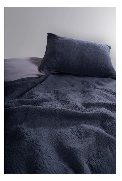 Ciemnoszary zestaw narzuty na łóżko i poszewki na poduszkę żakardowy 180x240 cm Jacquard – Mila Home Luxury