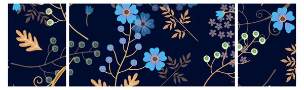 Obraz - Jesienne kwiaty (170x50 cm)