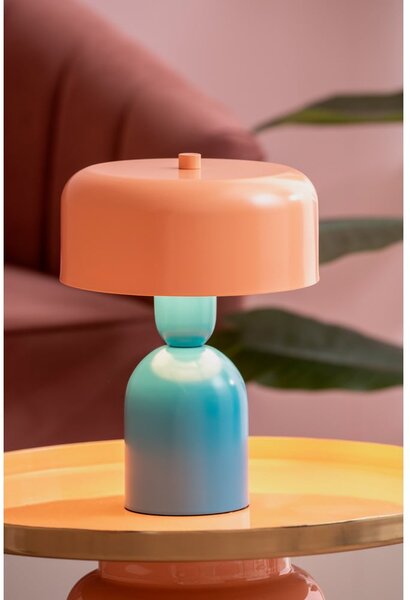Niebieska/pomarańczowa lampa stołowa (wysokość 24 cm) Double Funky – Leitmotiv