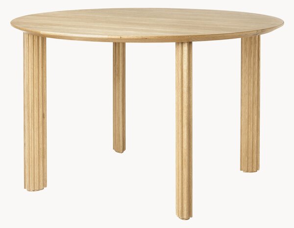Okrągły stół do jadalni z drewna dębowego Comfort Circle Ripples, Ø 120 cm