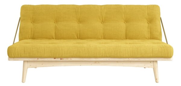 Sofa rozkładana ze sztruksową tapicerką Karup Design Folk Raw/Honey