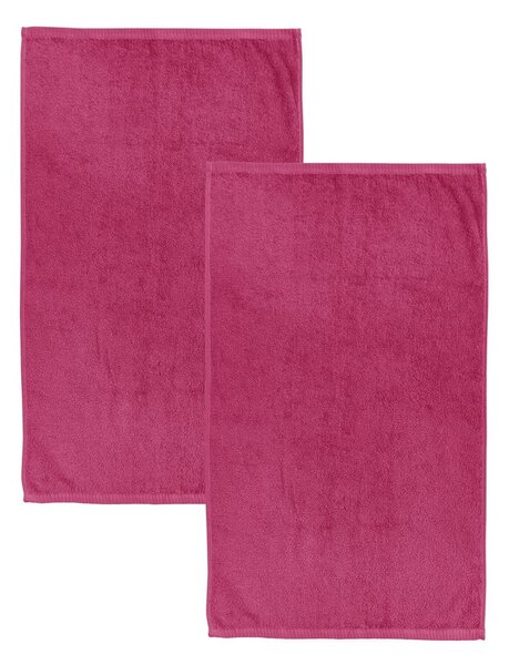 Ciemnoróżowe bawełniane ręczniki kąpielowe szybkoschnące/frotte zestaw 2 szt. 90x140 cm Quick Dry – Catherine Lansfield