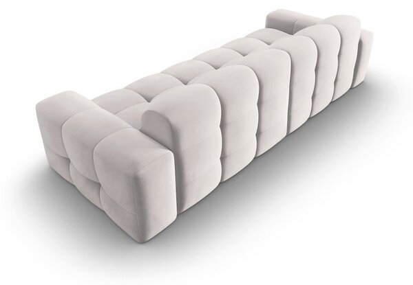 Jasnoszara aksamitna sofa 255 cm Kendal – Micadoni Home