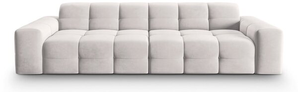 Jasnoszara aksamitna sofa 255 cm Kendal – Micadoni Home