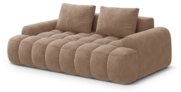 Jasnobrązowa aksamitna sofa 200 cm Linz – Cosmopolitan Design