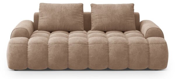 Jasnobrązowa aksamitna sofa 200 cm Linz – Cosmopolitan Design
