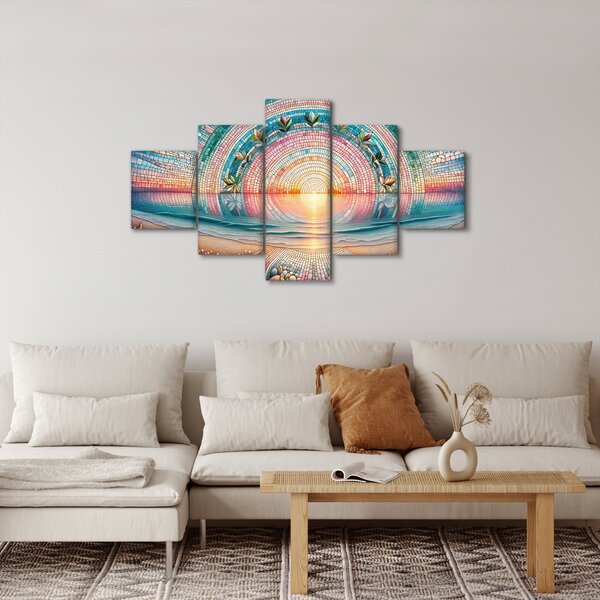 Obraz – Mozaika zachodzącego słońca (125x70 cm)