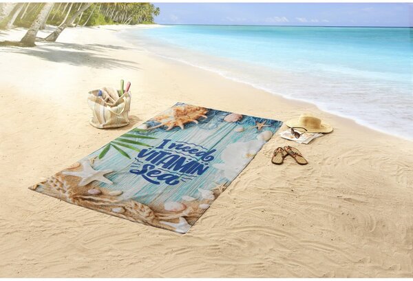 Aksamitny ręcznik plażowy 100x180 cm Vitamin Sea – Good Morning