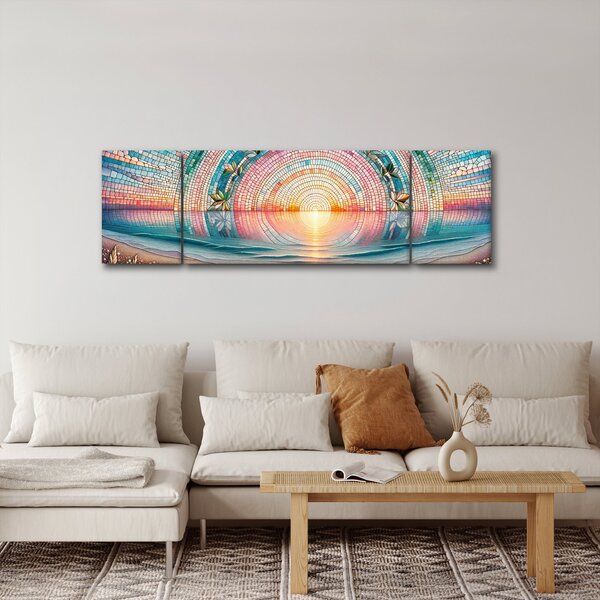 Obraz – Mozaika zachodzącego słońca (170x50 cm)
