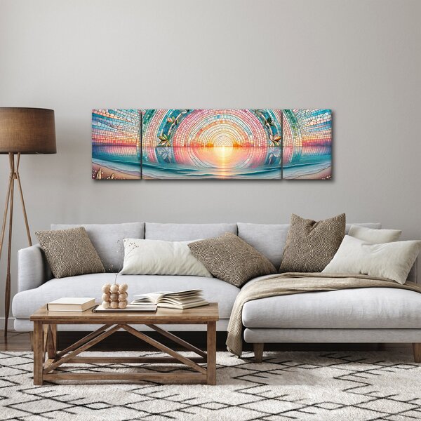 Obraz – Mozaika zachodzącego słońca (170x50 cm)