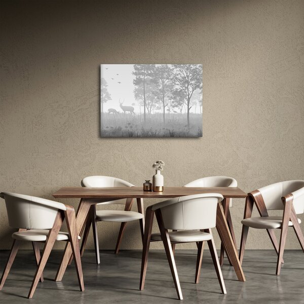 Obraz - Łąka z jeleniami (70x50 cm)