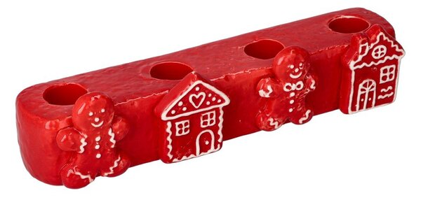 Ceramiczny adwentowy świecznik ze świątecznym motywem Vinterby – Dakls