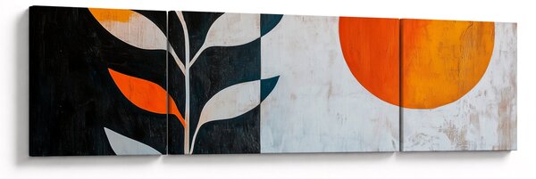 Obraz - Abstrakcja rośliny i słońca (170x50 cm)