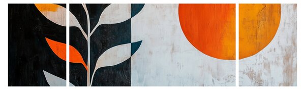 Obraz - Abstrakcja rośliny i słońca (170x50 cm)