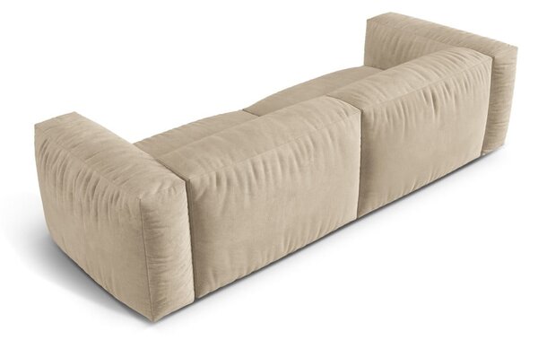 Beżowa aksamitna sofa modułowa 240 cm Martina – Micadoni