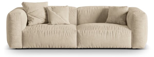 Beżowa aksamitna sofa modułowa 240 cm Martina – Micadoni