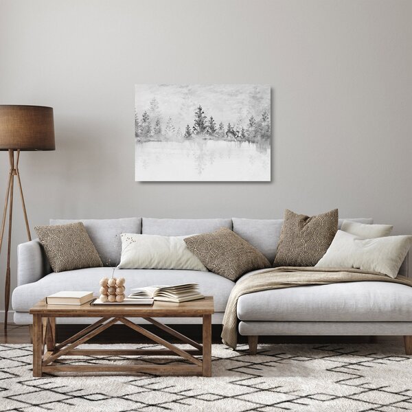 Obraz na szkle - Jeleń nad jeziorem (70x50 cm)