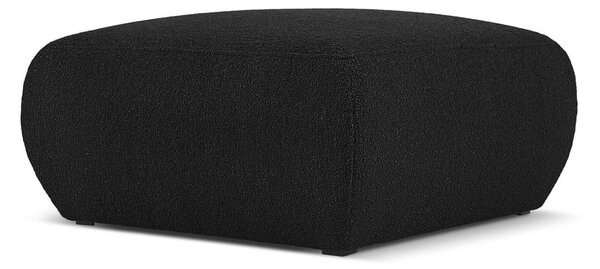 Czarny puf z materiału bouclé Molino – Micadoni Home