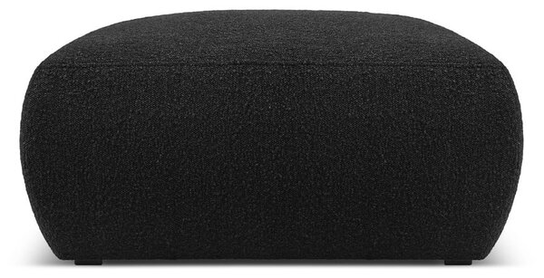 Czarny puf z materiału bouclé Molino – Micadoni Home