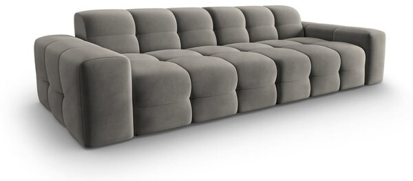 Szara aksamitna sofa 255 cm Kendal – Micadoni Home