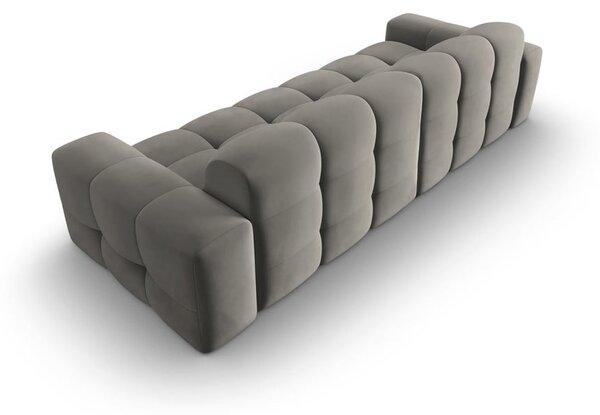 Szara aksamitna sofa 255 cm Kendal – Micadoni Home