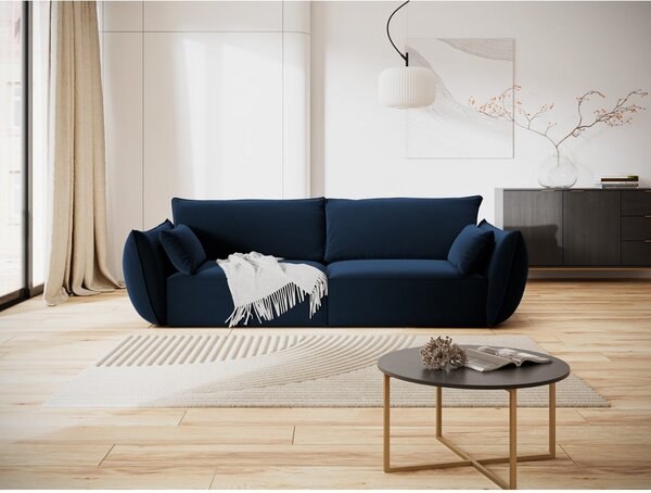 Ciemnoniebieska aksamitna sofa 208 cm Vanda – Mazzini Sofas