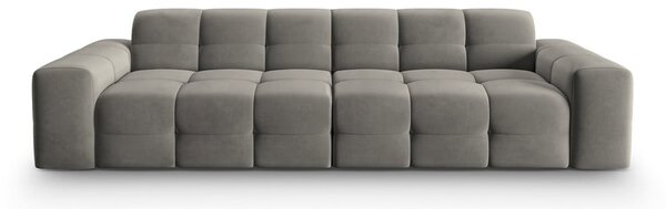 Szara aksamitna sofa 255 cm Kendal – Micadoni Home