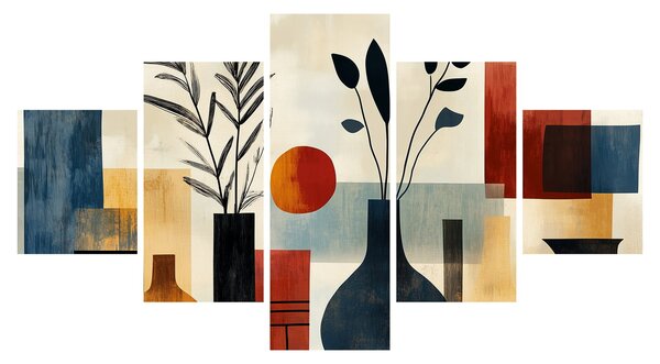 Obraz - Kubistyczne wazony (125x70 cm)