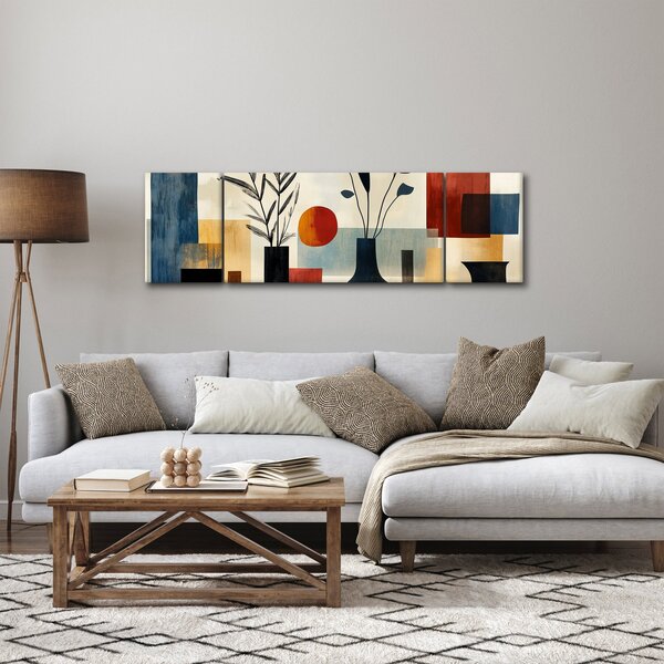 Obraz - Kubistyczne wazony (170x50 cm)