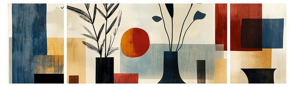Obraz - Kubistyczne wazony (170x50 cm)
