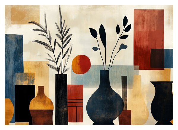 Obraz - Kubistyczne wazony (70x50 cm)