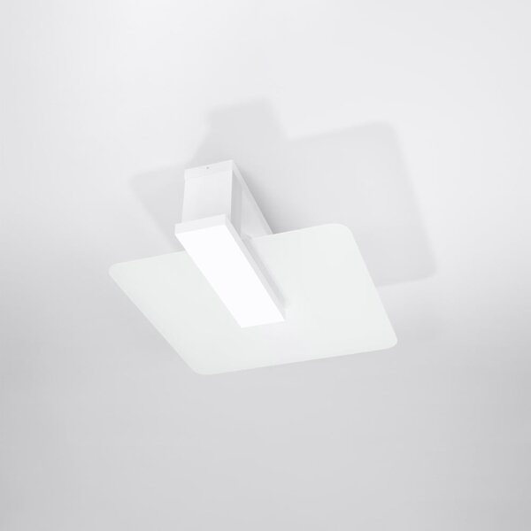 Biała lampa sufitowa ze szklanym kloszem 40x47.5 cm Parola – Sollux